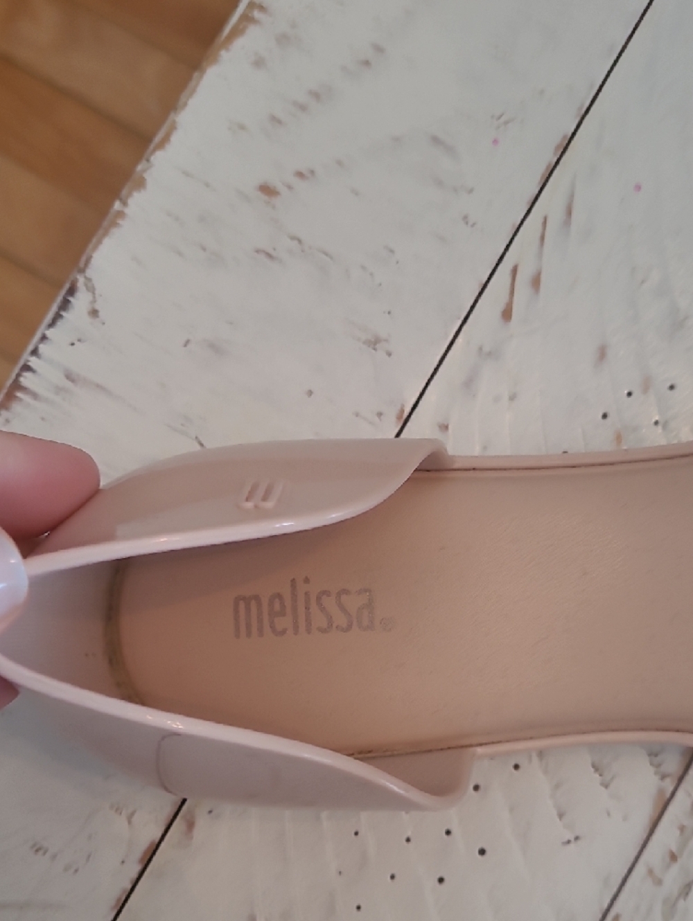 Melissa Women’s Blush Pink Bow D’Orsay Flats - Picture 7 of 8